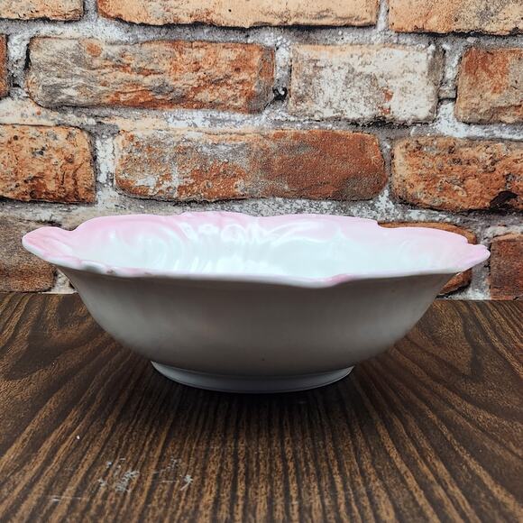 Vintage Arzberg Germany Pink Floral Bowl 10" - Picture 3 of 10